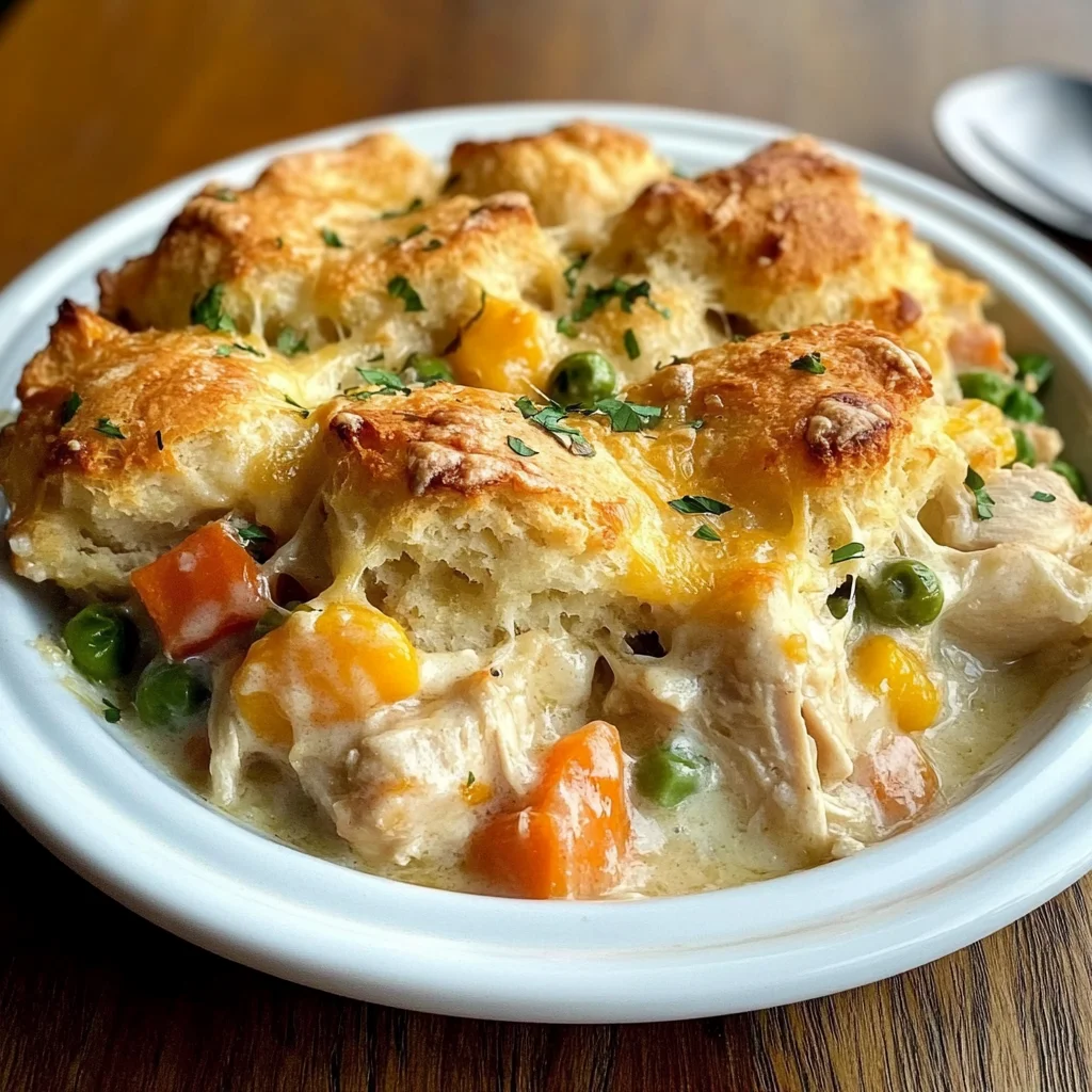 Easy Chicken Cobbler Dinner Casserole