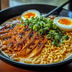 Fiery Chicken Ramen : Bold & Comforting
