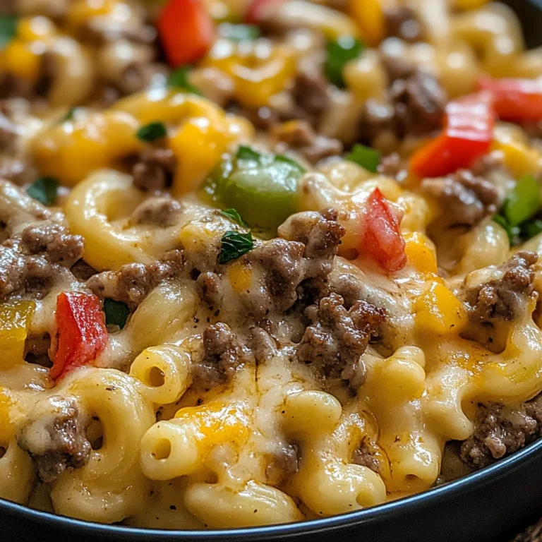 High-Protein Creamy Philly Cheesesteak Mac & Cheese