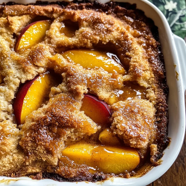 Old School Easy Brown Sugar Peach Cobbler