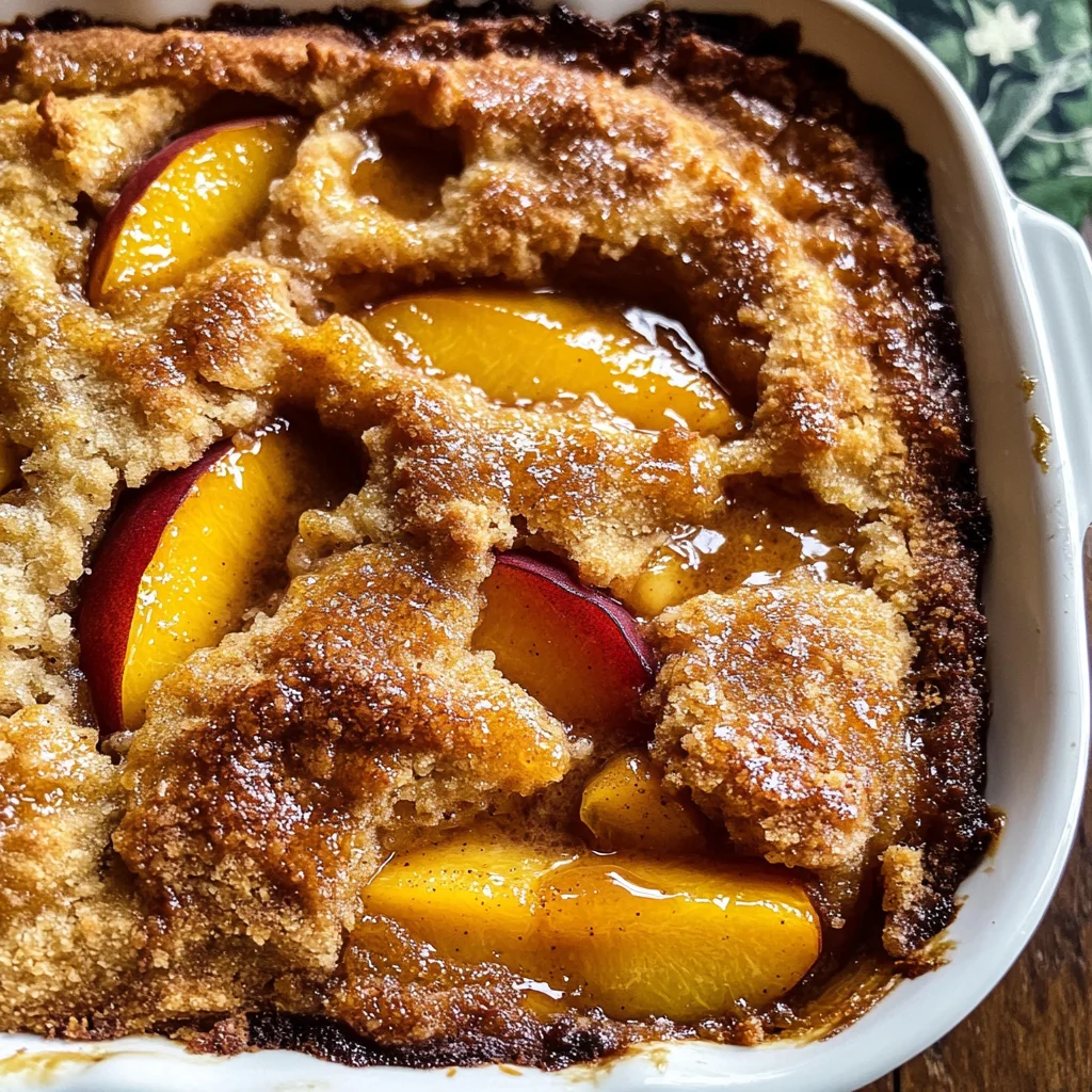 Old School Easy Brown Sugar Peach Cobbler