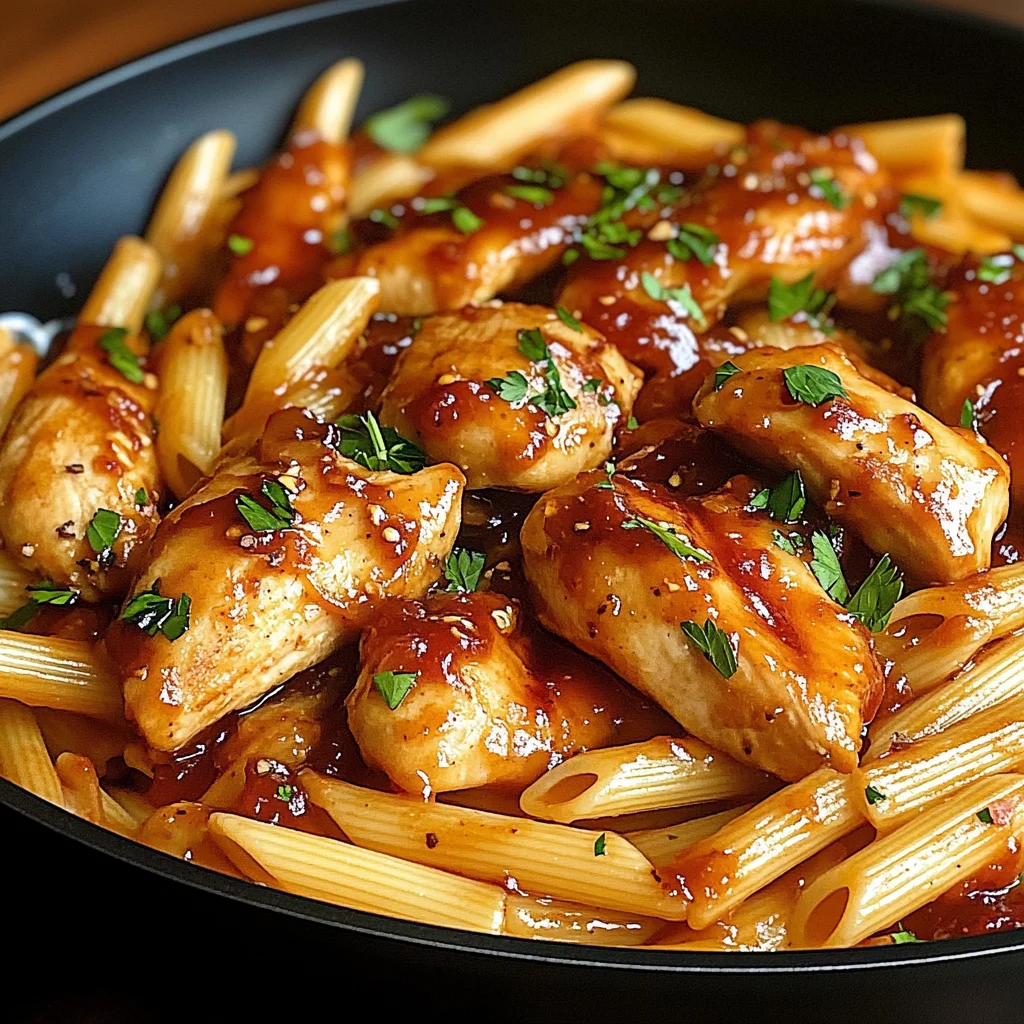 One-Pan Tangy Honey BBQ Chicken Penne