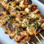 Ranch Garlic Parmesan Chicken Skewers