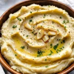 Roasted Garlic Mashed Potatoes {Slow Cooker}