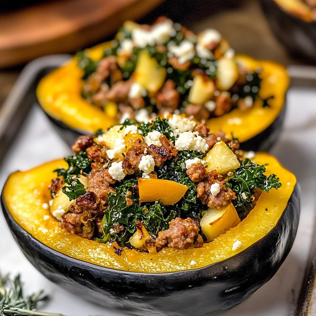 Sausage-Stuffed Acorn Squash