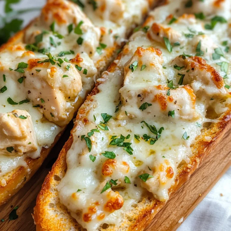 The Viral Chicken Alfredo Garlic Bread I'm Obsessed With