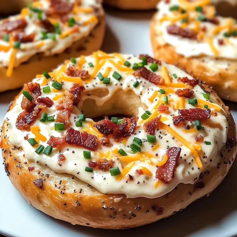 Zesty Turkey Bacon Cream Cheese Bagels