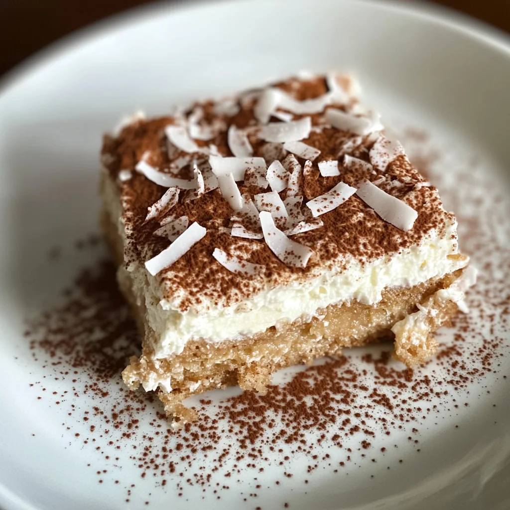 Coconut Rum (Coquito) Tiramisu