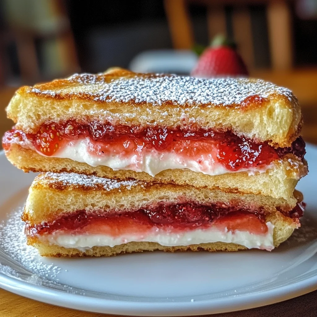Fried Strawberry Cheesecake Sandwiches