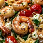 Lemon Feta Orzo Shrimp