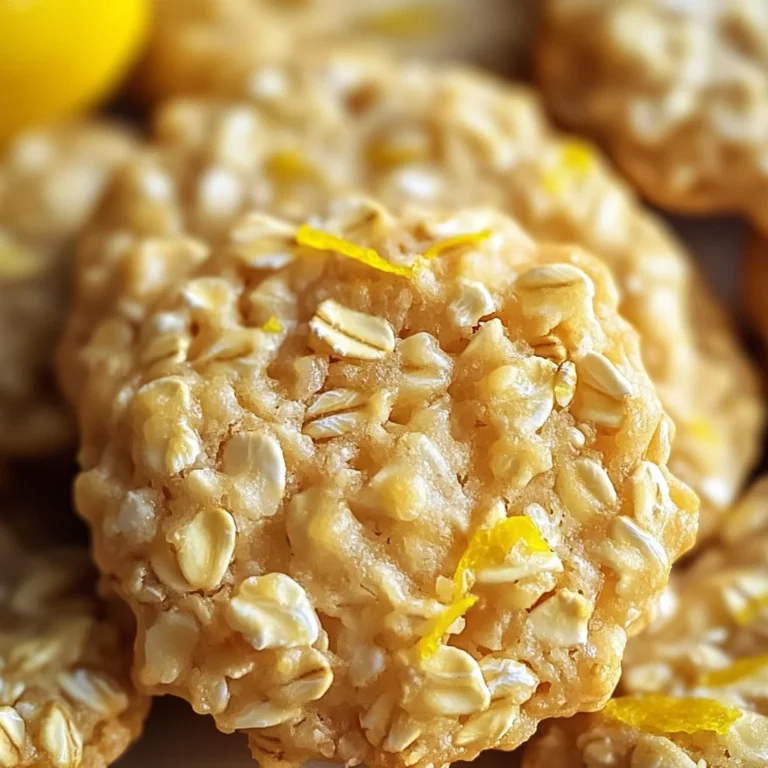 Lemon Oatmeal No-Bake Cookies