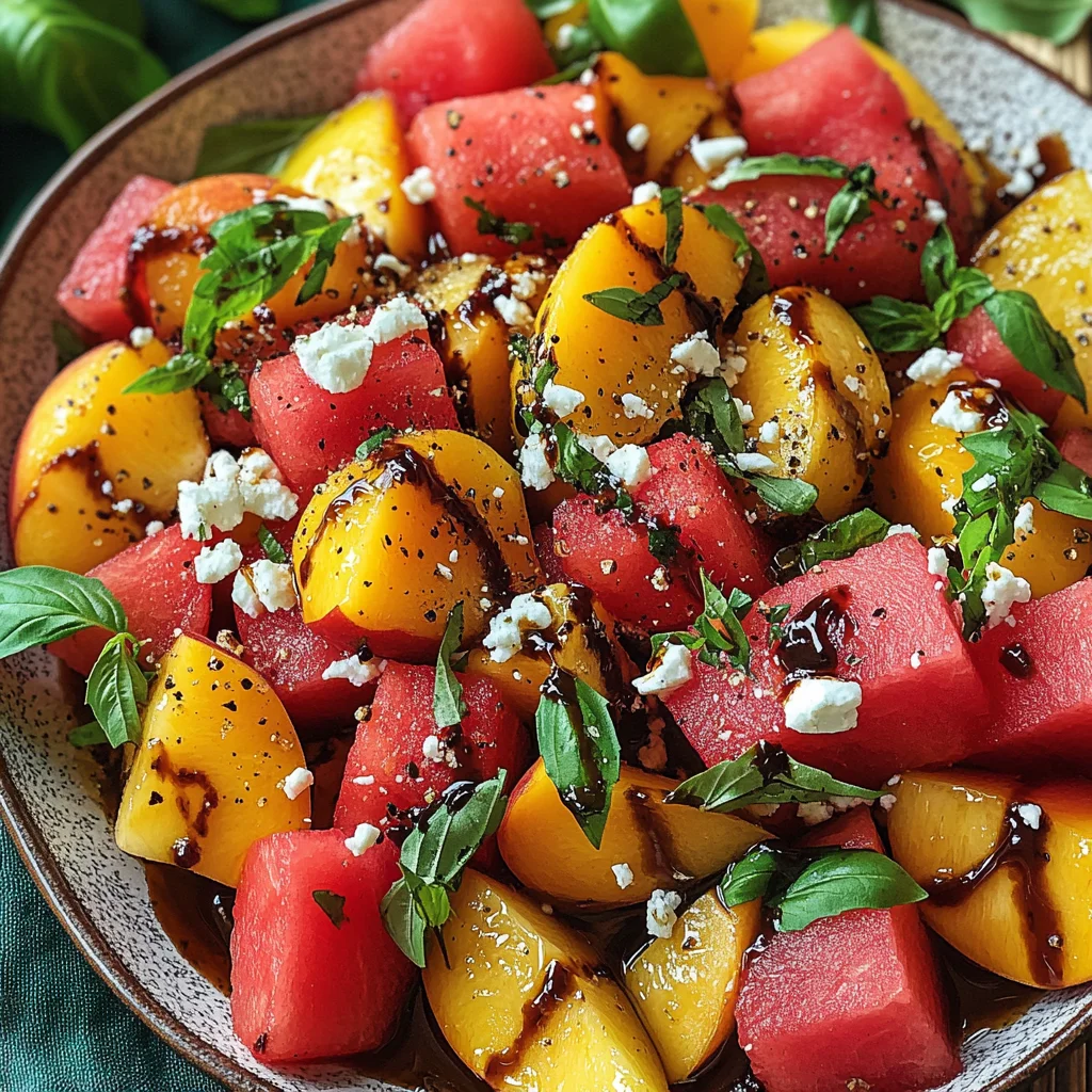 Watermelon Peach Salad – A Refreshing Gourmet Salad